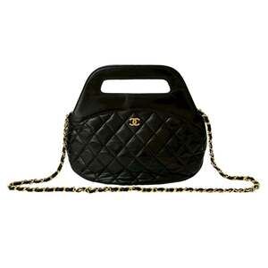 Seal No. 1 CHANEL Matelasse Coco Mark Lambskin 2-Way Handbag/Shoulder Bag, Bl...
